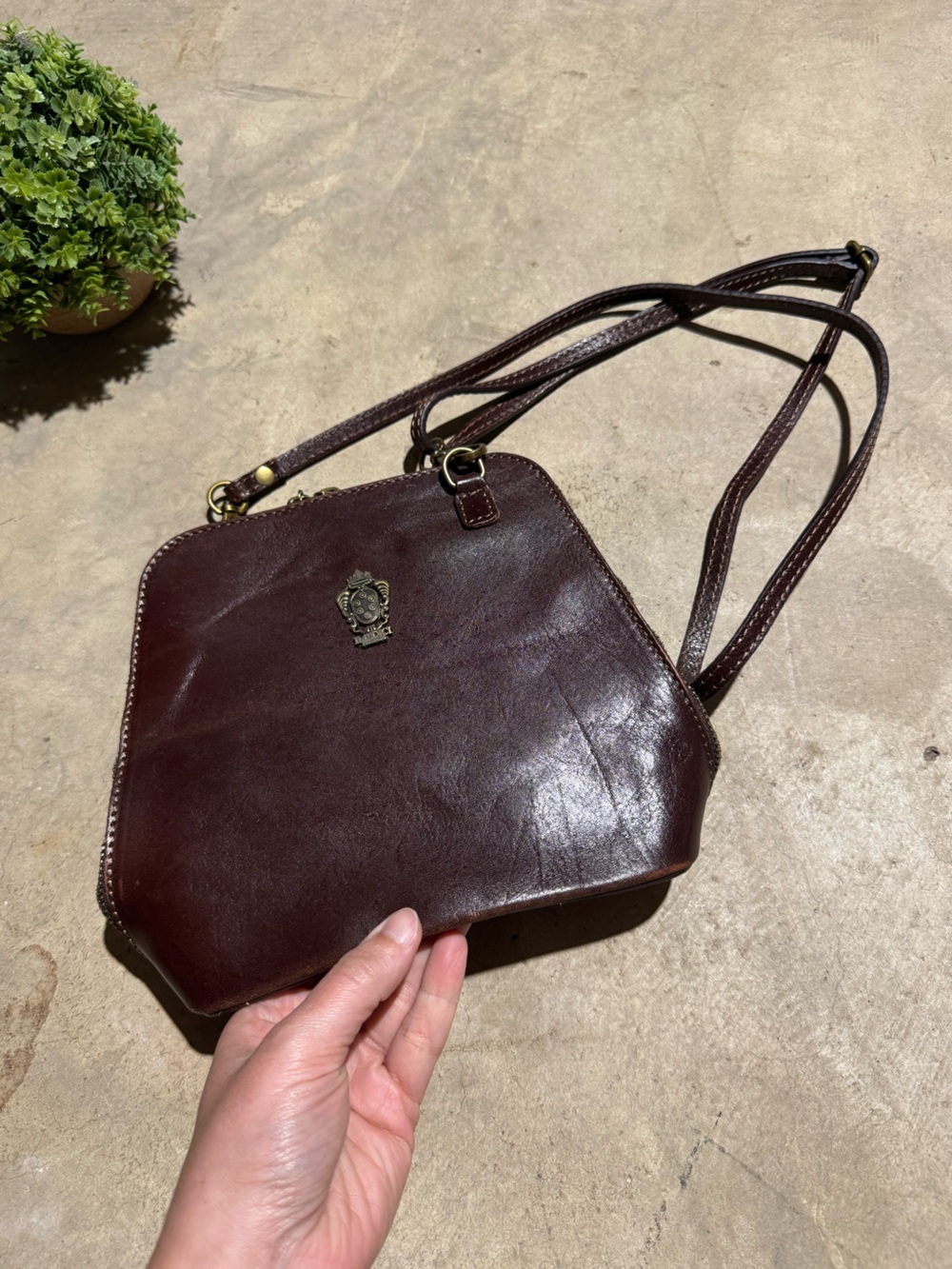 I Medici Leather Crossbody Purse Bag Brown Made In Italy Classy Old Money Fall